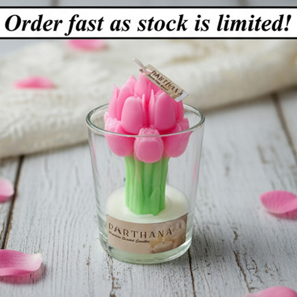 Premium Scented Tulip Jar Candle